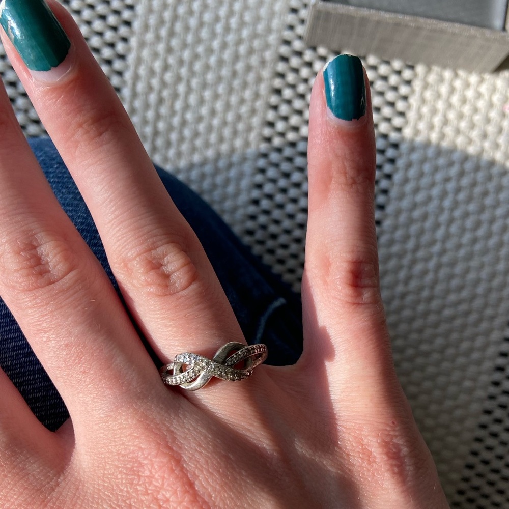 Zales Sterling Silver Infinity Ring - image 2